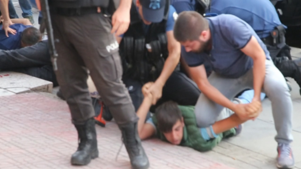 ANF 12yearold Put To The Ground And Handcuffed In Ankara