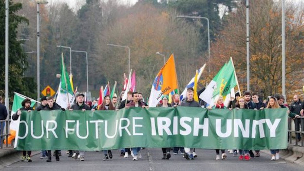 ANF Thousands marched for Irish unity