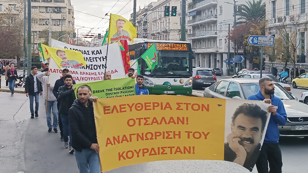 ANF | Demo in Athens against the isolation of Öcalan